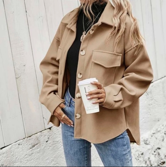 Tan Shacket - Picture 3 of 5